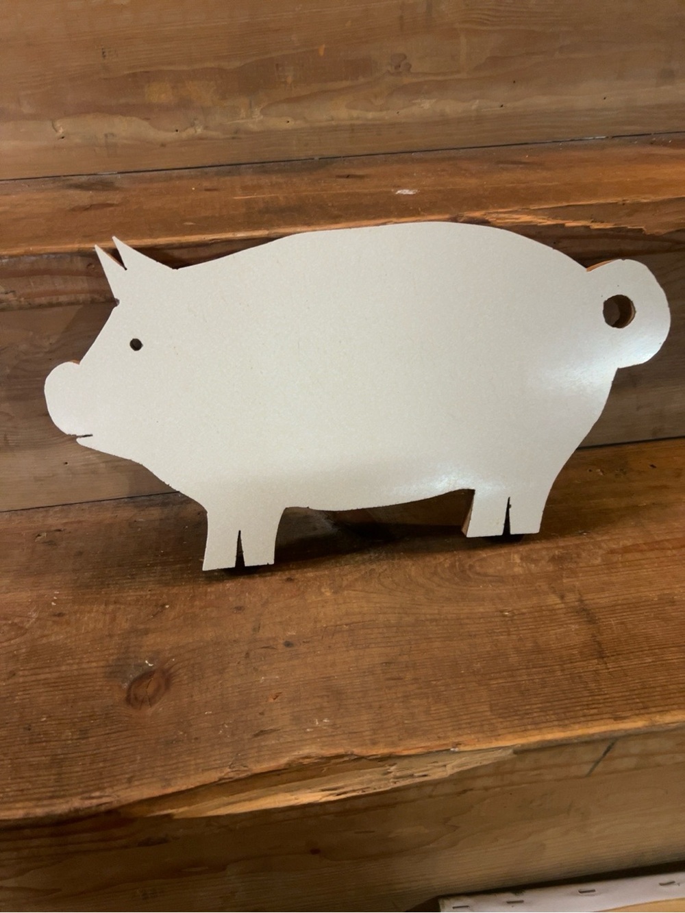 Vintage Handmade Pig Countertop Cutting Board Farmhouse  Decor old  formica